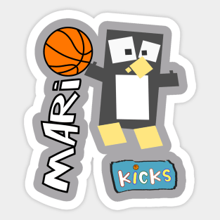 Mario The Ballin' Baby Penguin (Aqua KICKS sticker) Sticker